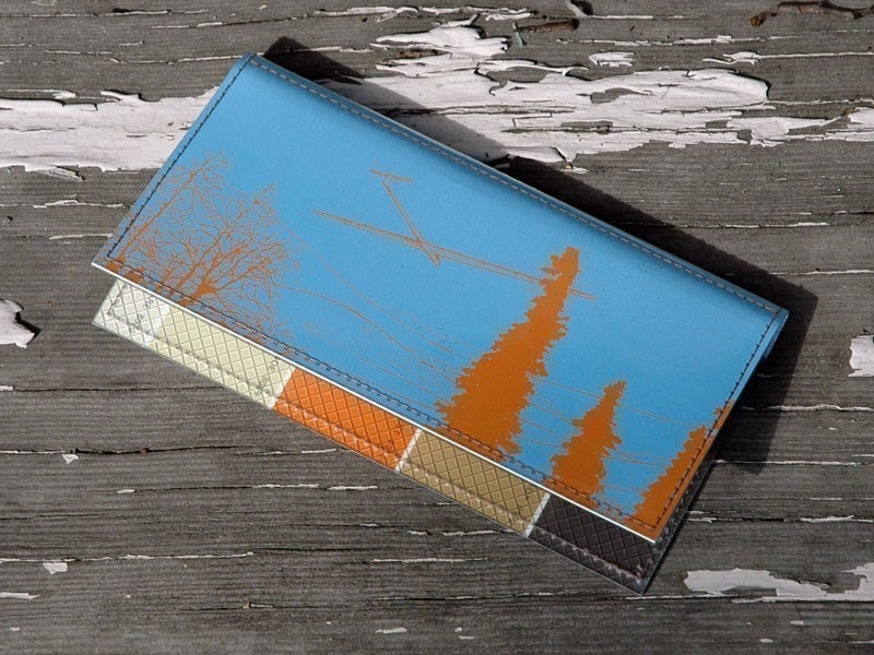 Orange Blaze Checkbook Cover