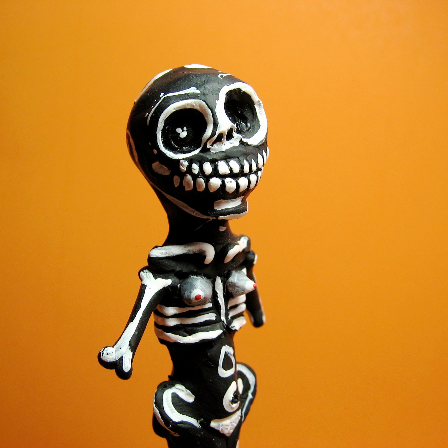 Cemetery Folk Artwork - Skeleton Girl Figureen - Halloween