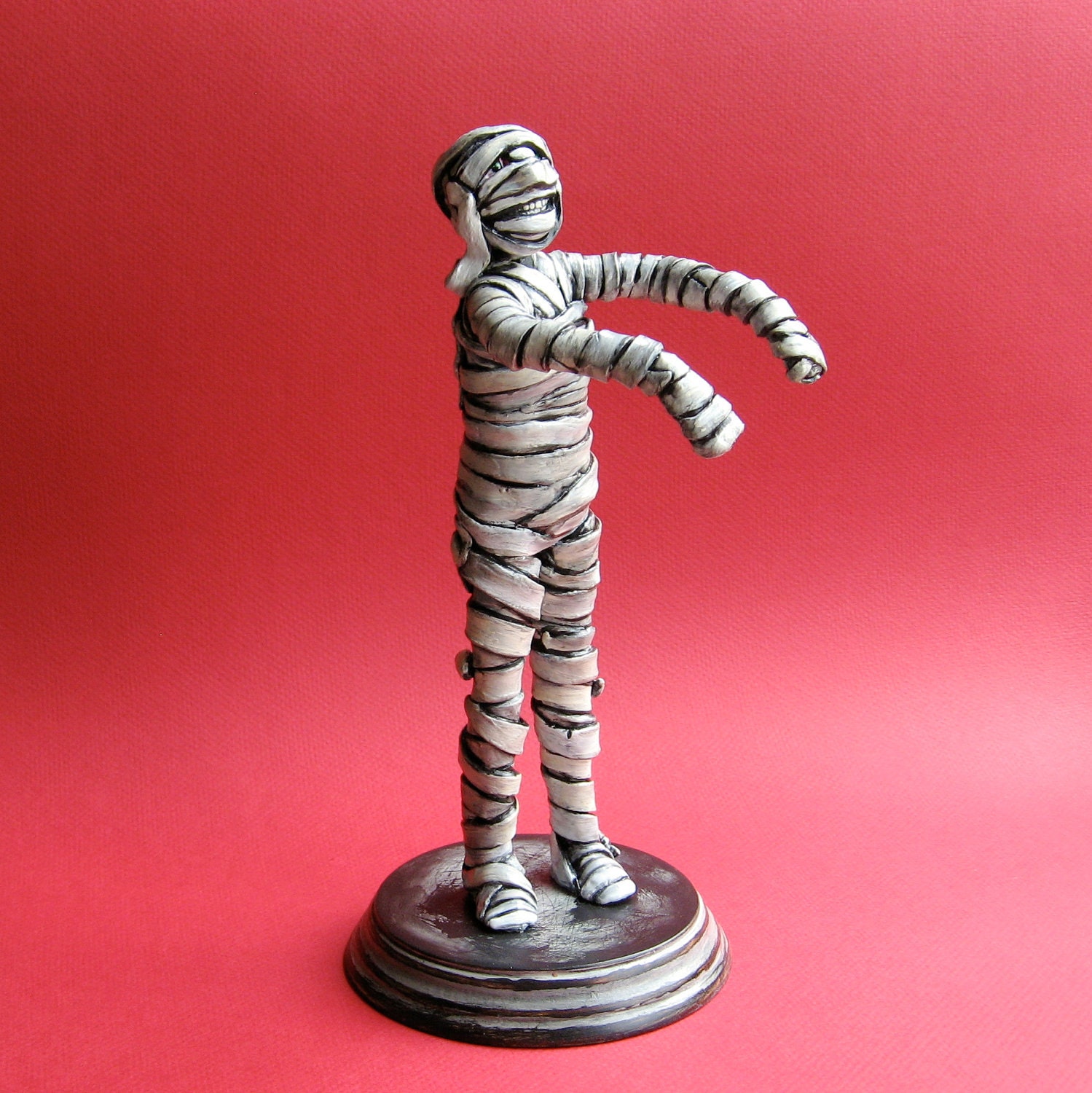 Mummy Madness - One of a Kind Doll - Happy Mummy - Halloween Art - Egyptian