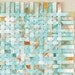 Turquoise Paper Weaving- Tangerine Blue Mint Abstract-Woven Art- Contemporary- Wedding Trend