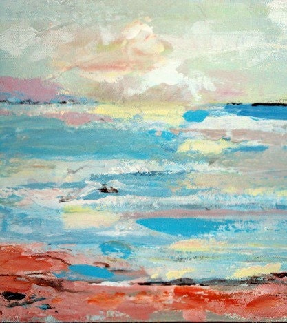 Original 12x16 Acrylic Palette Knife Abstract Painting