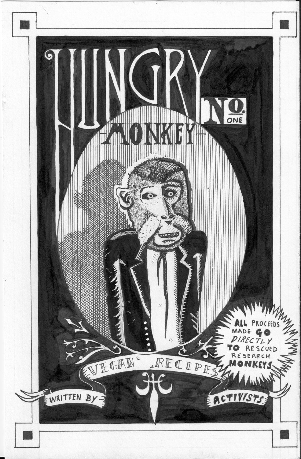 1 COPY LEFT- Hungry Monkey Vegan Cookbook - Benefits Rescued Monkeys