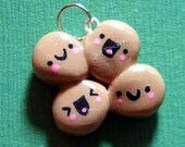 Miniature Food Kawaii Charm 4 Piece Chicken Nuggets Pendant - Polymer Clay Miniature Food Jewelry - Handmade by The Happy Acorn