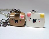 Best Friend Kawaii Necklace Jewelry HAPPY MAIL - Polymer Clay - Handmade by The Happy Acorn