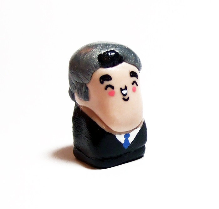 Little Leno - Kawaii Handmade Polymer Clay Figure Figurine - READY TO SHIP - by The Happy Acorn