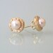 Pearl Stud Earrings - Gold Studs with a Pearl - 18k Gold Plated -  Stud Earings
