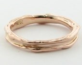 Skinny Melted Band- Rose Gold MTO