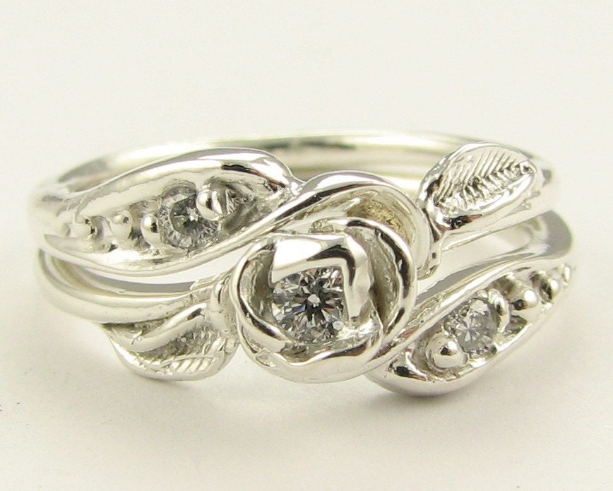 Silver Tea Rose Wedding Set Made to Order