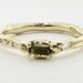 Skinny lil Melted Band, tourmaline crystal with diamonds