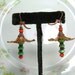 Asian Bloom - Copper and Picasso Bead Earrings