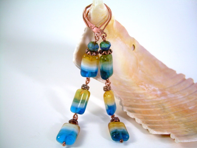 Isle Of Capri - Copper and Czech Glass Necklace Set