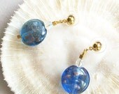 Cobalt Blue Lampwork Bead Earrings fashion jewelry plus size