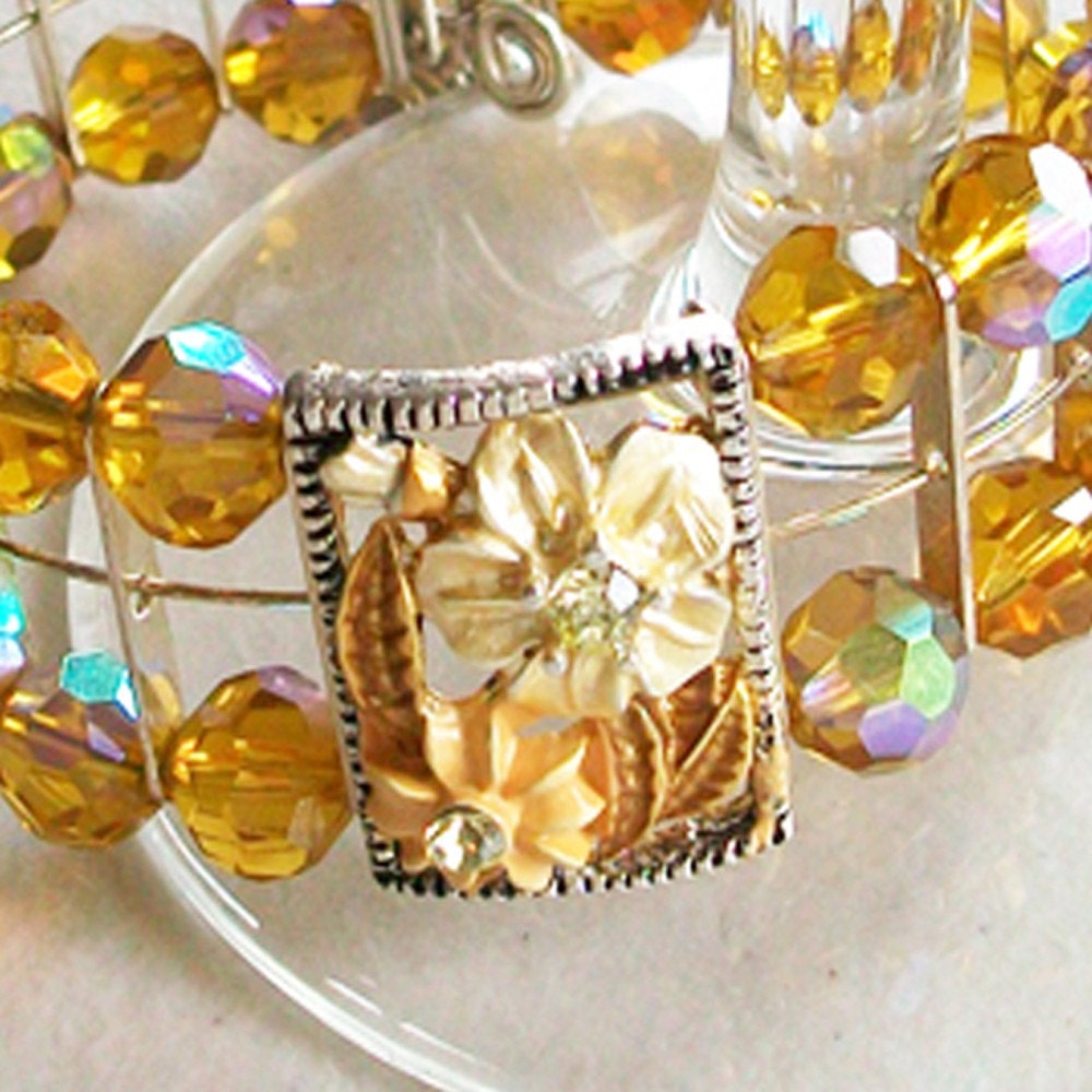 Amber Crystal Cuff