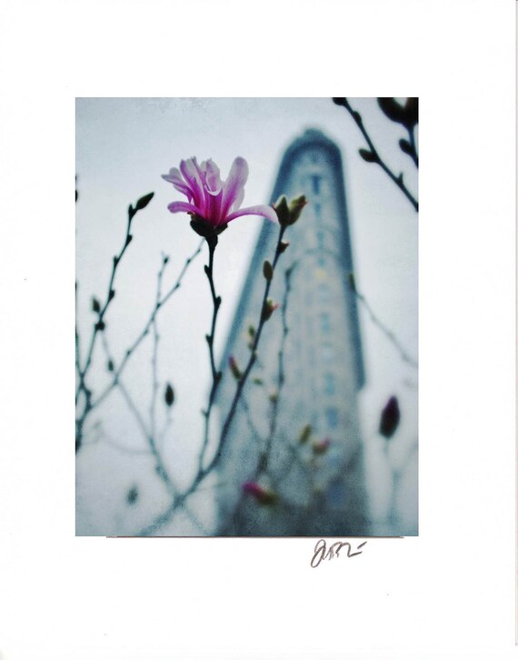 New York City Photograph - Flatiron Spring - Original Signed, Matted 8x10