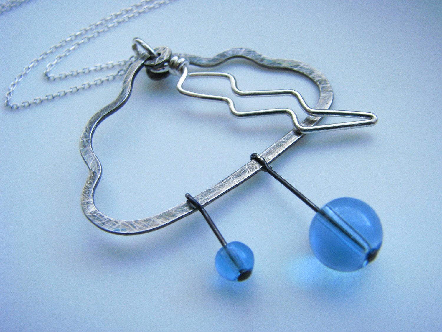 Rain Cloud - Oxidized Sterling Silver
