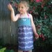 Eco Friendly Child's Summer Dress-- Paisley with sequin butterfly applique