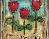Scripture Art, Rejoice in the Lord Always (Phil 4.1), 8x10 Fine Art Print