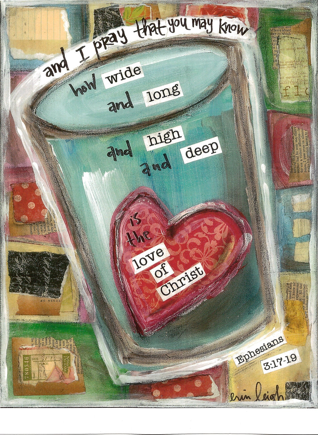 Scripture Art, The Love of Christ(Ephesians 3.18 ), Exceedingly, Abundantly (Epehesians 3.20) Set of 2, 8x10 Fine Art Prints