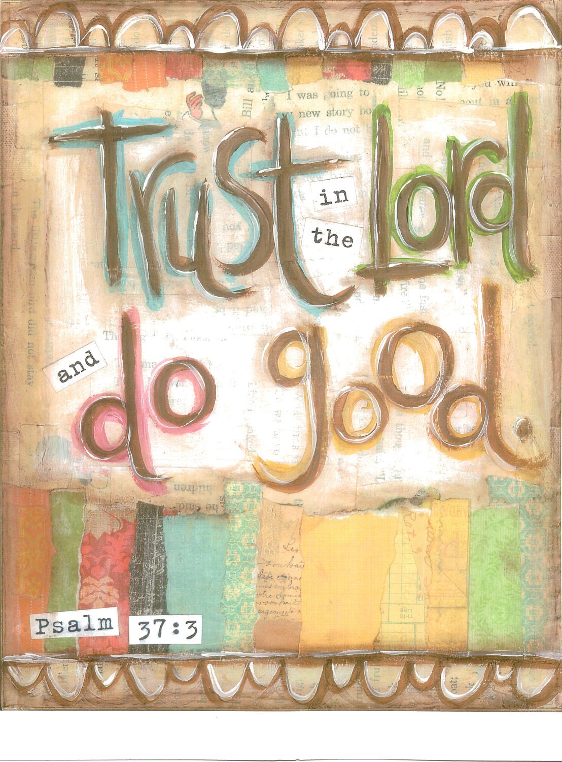 Scripture Art, Trust in the Lord (Psalm 37.3 ), Delight in the Lord (Psalm 37.4) Set of 2, 8x10 Fine Art Prints