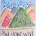 Inspirational Art, Your Mountain is Waiting (Dr.Suess), 8 x 10 Fine Art Print, Mixed Media Collage
