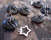 Military Button Bracelet I Love my Soldier Linked Rings Pattern