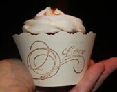 Love Cupcake Wrappers Customized Colors
