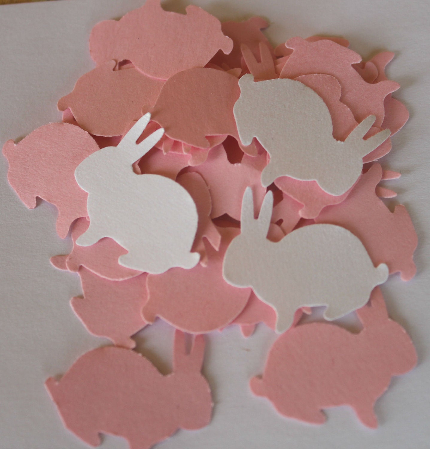 Bunny Rabbit Confetti in Pink, White, Yellow, Mint Green or Lavender