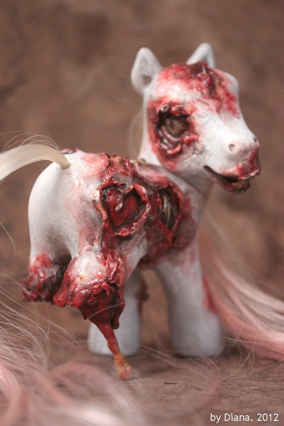 Bloody Heart - a Custom Zombie My Little Pony - Gore  Horror Collection Toy - Whoa Team