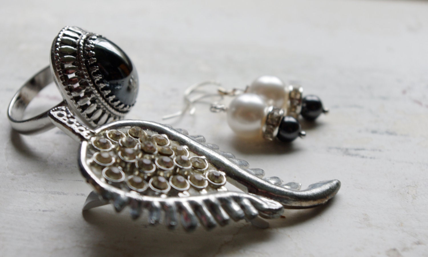 Stunning silver, pearl and metal mix of Vintage and Handmade LOT