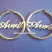 Earrings Hoops with your name, Carrie style name earrings, any name up to 7 letters, choose font