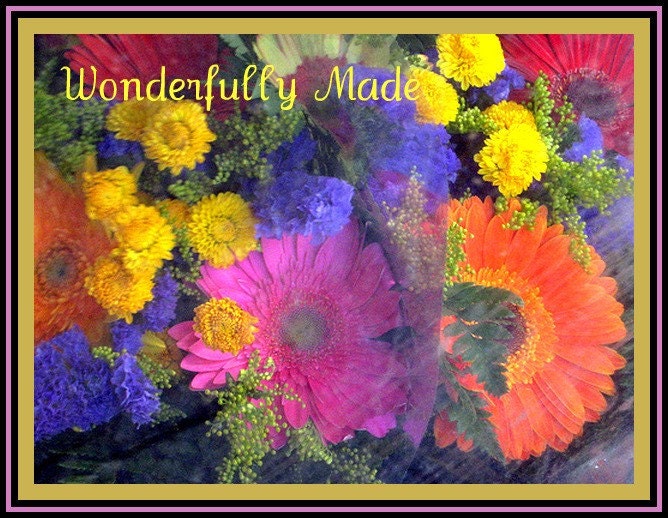 Wonderfully Made Flowers Blank Photo Card