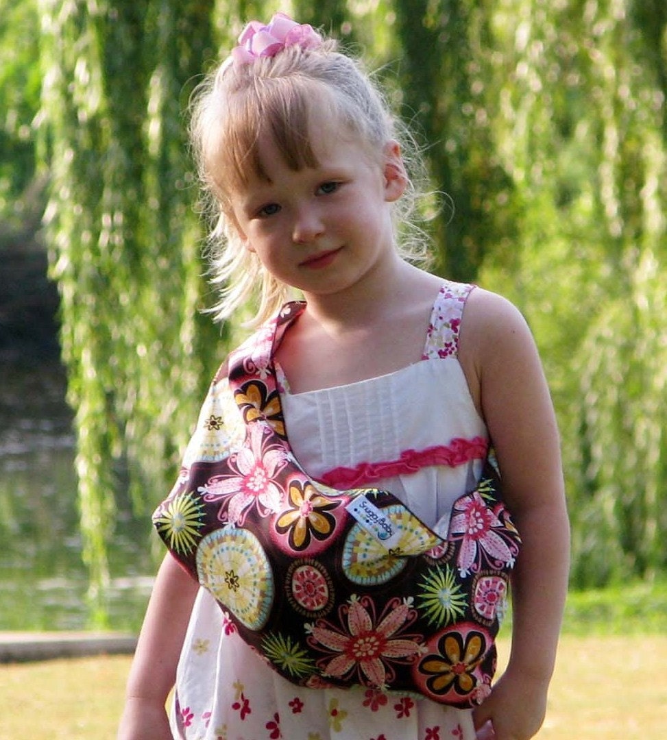 Baby Doll Carrier Child's Toy Pouch Sling Doll Sling - Floral Fireworks-  FAST SHIPPING