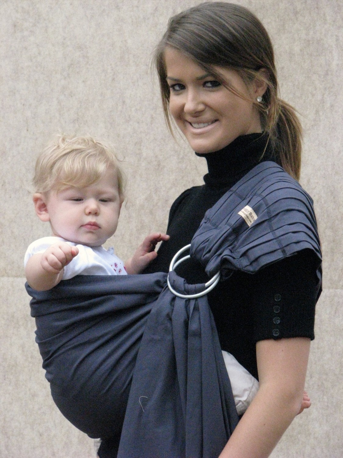 Baby Carrier Ring Sling Baby Sling -Slate Grey -FAST SHIPPING - Instructional DVD Included