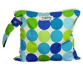 Wet Bag with Zipper and Snap Open Handle - Ocean Breeze - FAST SHIPPING
