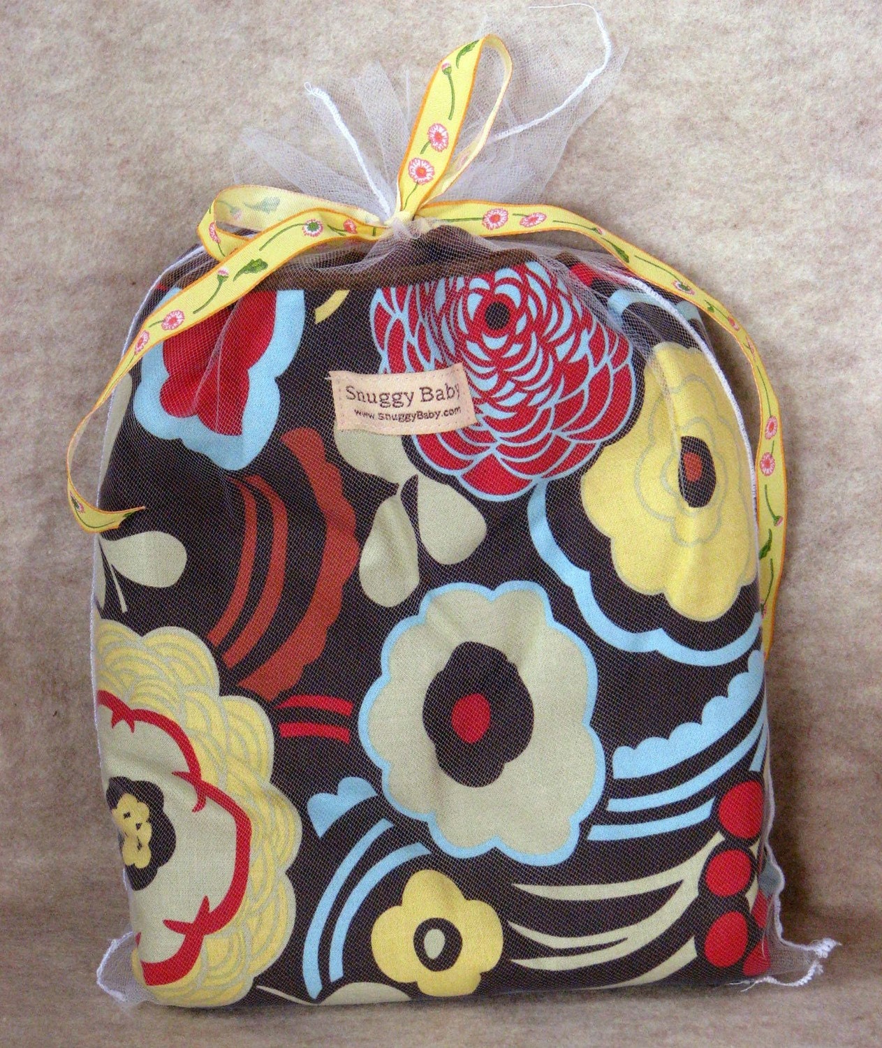 Espresso Blossom Baby Wrap Sling Carrier - FAST SHIPPING