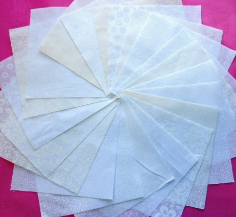 Quilt Fabric Squares White Quilt Charm Squares  -  Sew Fun Quilts  Quilt Kit