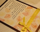 Falling Maple Leaf Autumn Wedding Invitation