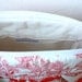 Save 10% w/ promo code--Kitt Wristlet/ Pouch/ Makeup Bag in Coral Red/Natural Toile Print--Ready to Ship--