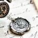 Romantic Gift for Girlfriend "Forget-Me-Not" Remember Me Victorian Wax Seal Silver Necklace