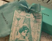 Bride To Be Gift Tags ...Wedding..Bridal Shower..Tiffany Blue...Robins Egg Blue...Set of 5ECS