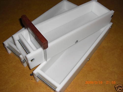 Soap mold 4 to 5 lb HDPE no line soap molds & soap bar cutter toll free 1-877-890-0267 E.