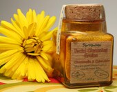Organic Cleansing Grains facial Chamomile Calendula gentle polish natural eco-friendly in a recycled glass jar safe for pregnant