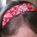 Red w/ white Flowers- Stay Put Headband