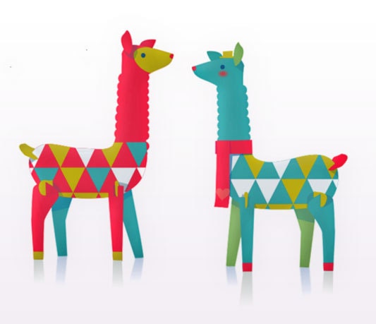 Lovely Llamas paper ornament