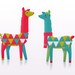 Lovely Llamas paper ornament