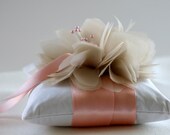 Millie Bloom Wedding Ring Pillow w/ Vintage Stamen