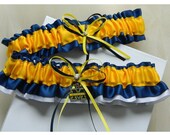 Wedding Garter Set U of M Wolverines- Theme Wedding Garter Bridal Garter