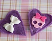 Heart felt - hair clips