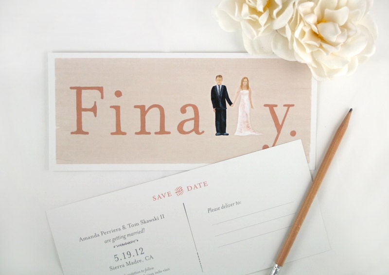 Save the Date FINALLY Custom  (Set of 50)