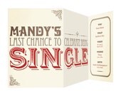 SINgle Bachelorette Party Invitations (Set of 10)